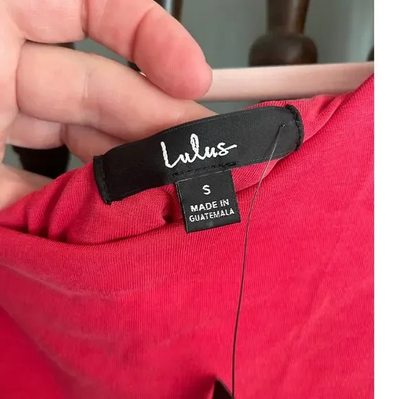 NWT Lulus Take Me Out Red One Shoulder Maxi Dress Cocktail Event Womens Small - Picture 4 of 7